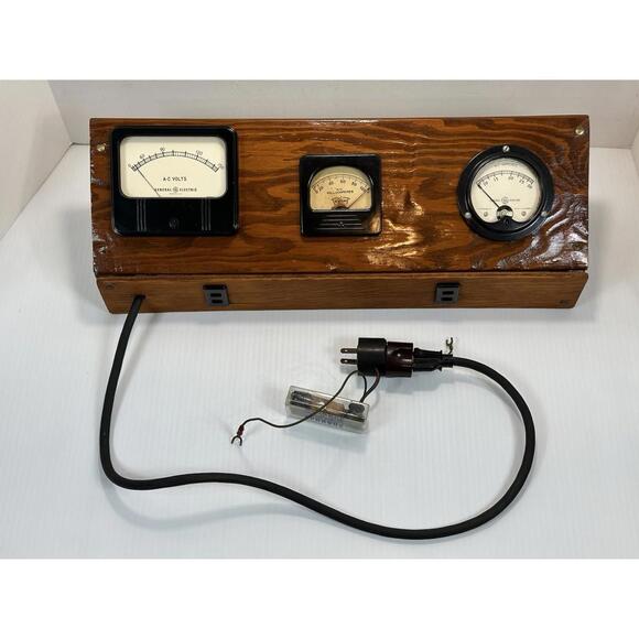 Vintage GE A-C VOLTS TRIPLETT A.C. MILLIAMPERES GE A.C. AMPERES Panel Meters - Picture 1 of 16